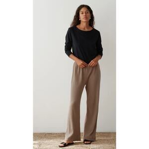Donni The Sweater Rib Simple Pant - S Mushroom